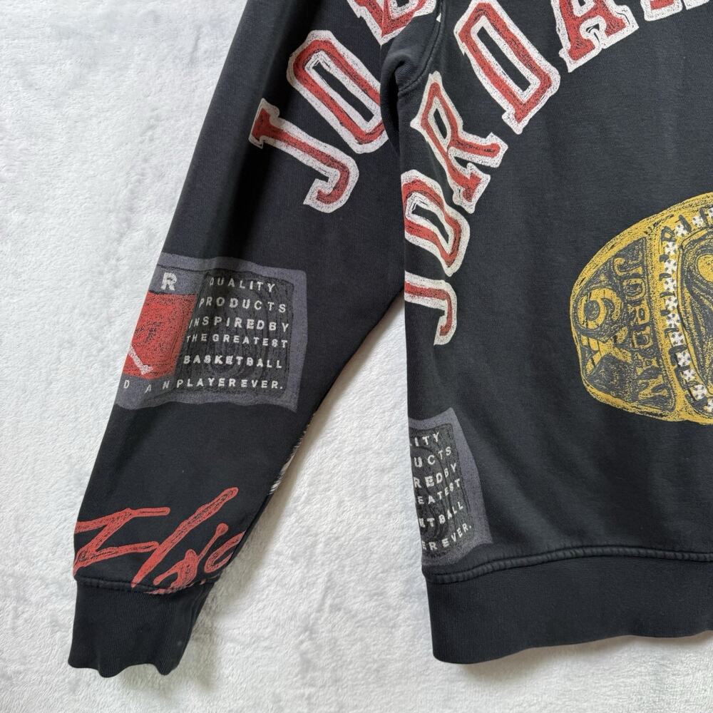 Air Jordan Wings of Flight Pullover Hoodie Women's XS Black Bull Streetwear Fall - Picture 8 of 12